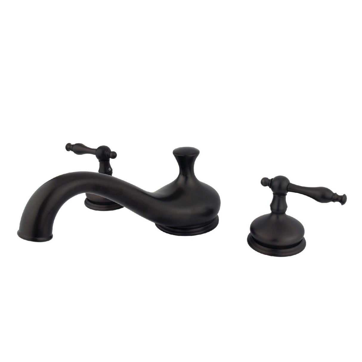 Heritage KS3335NL Two-Handle 3-Hole Deck Mount Roman Tub Faucet, Oil Rubbed Bronze