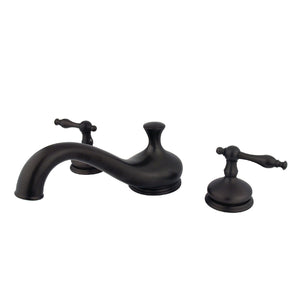 Heritage KS3335NL Two-Handle 3-Hole Deck Mount Roman Tub Faucet, Oil Rubbed Bronze