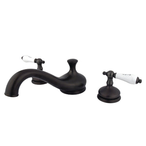 Heritage KS3335PL Two-Handle 3-Hole Deck Mount Roman Tub Faucet, Oil Rubbed Bronze