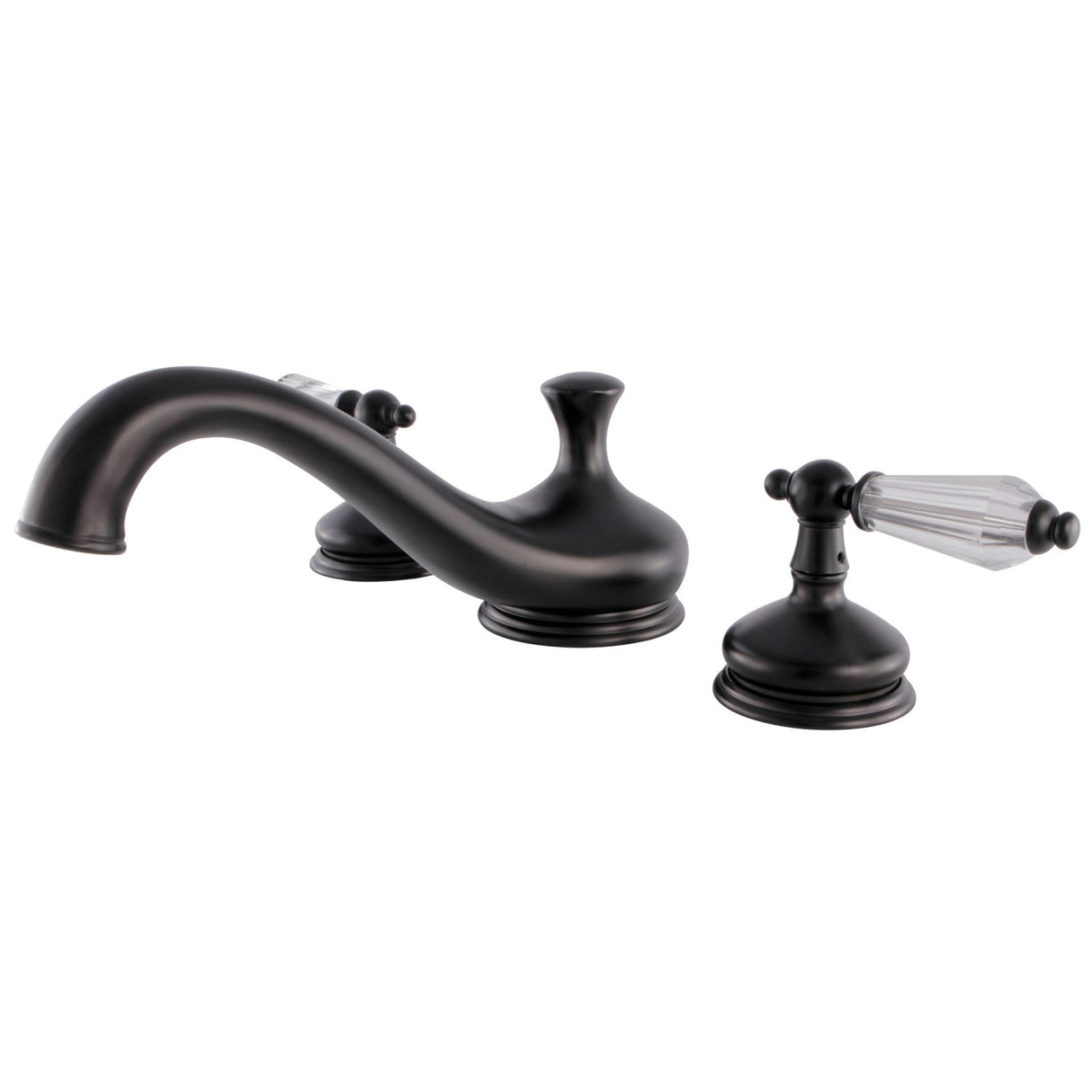 Wilshire KS3335WLL Two-Handle 3-Hole Deck Mount Roman Tub Faucet, Oil Rubbed Bronze