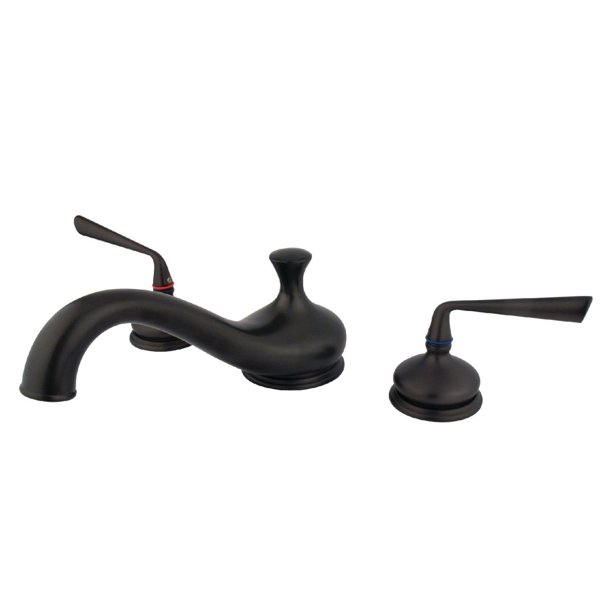 Silver Sage KS3335ZL Two-Handle 3-Hole Deck Mount Roman Tub Faucet, Oil Rubbed Bronze
