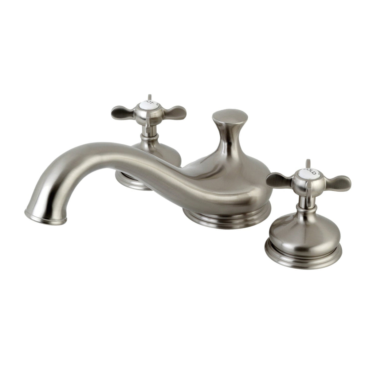 Essex KS3338BEX Two-Handle 3-Hole Deck Mount Roman Tub Faucet, Brushed Nickel