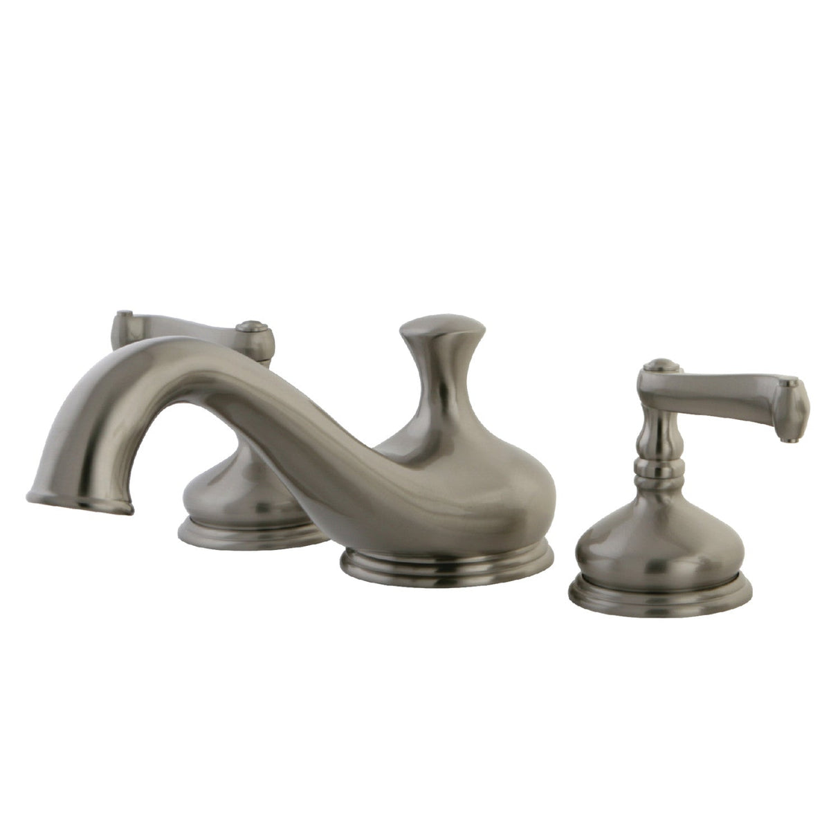 Royale KS3338FL Two-Handle 3-Hole Deck Mount Roman Tub Faucet, Brushed Nickel