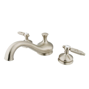 Georgian KS3338GL Two-Handle 3-Hole Deck Mount Roman Tub Faucet, Brushed Nickel