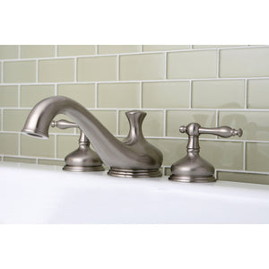 Heritage KS3338NL Two-Handle 3-Hole Deck Mount Roman Tub Faucet, Brushed Nickel