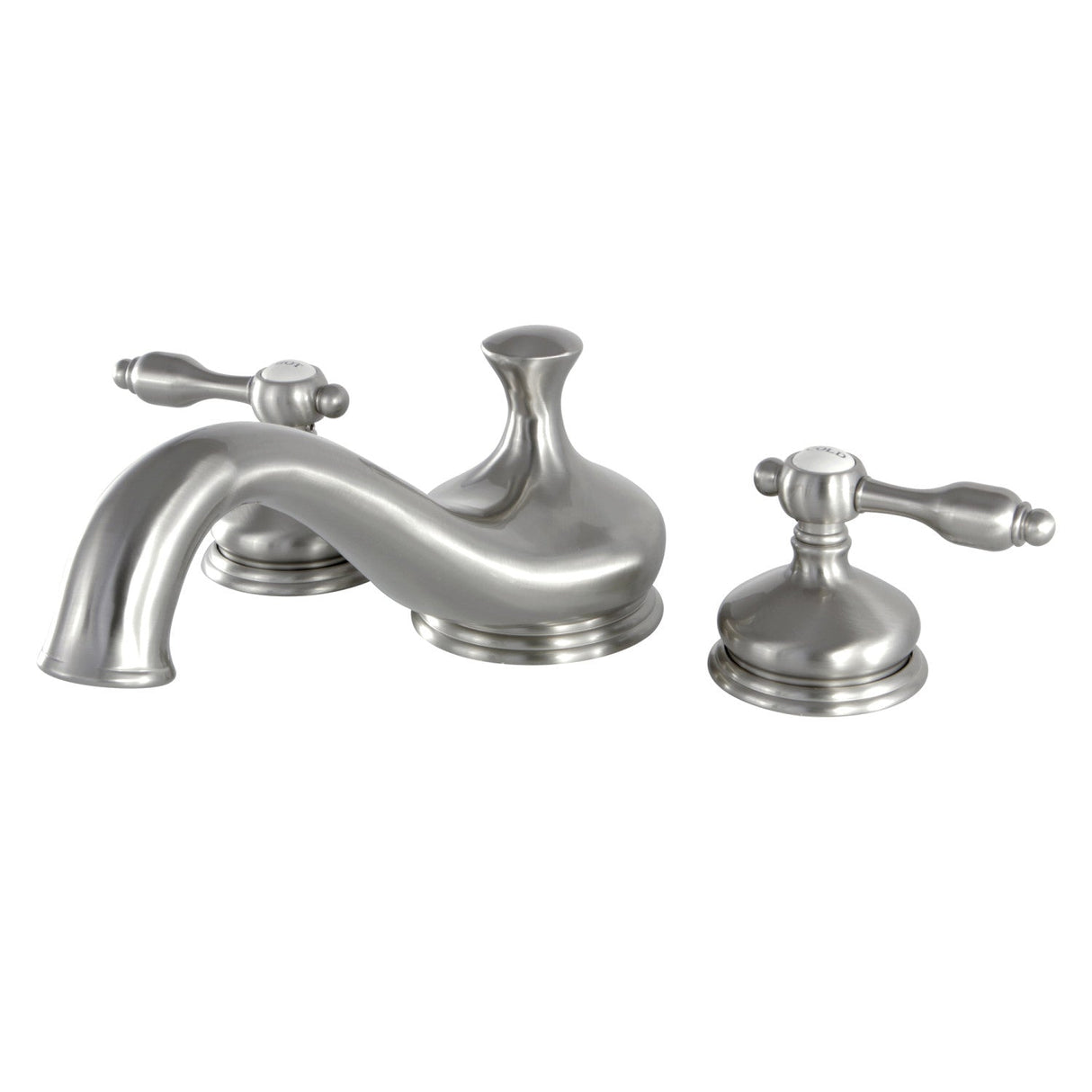 Tudor KS3338TAL Two-Handle 3-Hole Deck Mount Roman Tub Faucet, Brushed Nickel