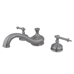 Templeton KS3338TL Two-Handle 3-Hole Deck Mount Roman Tub Faucet, Brushed Nickel