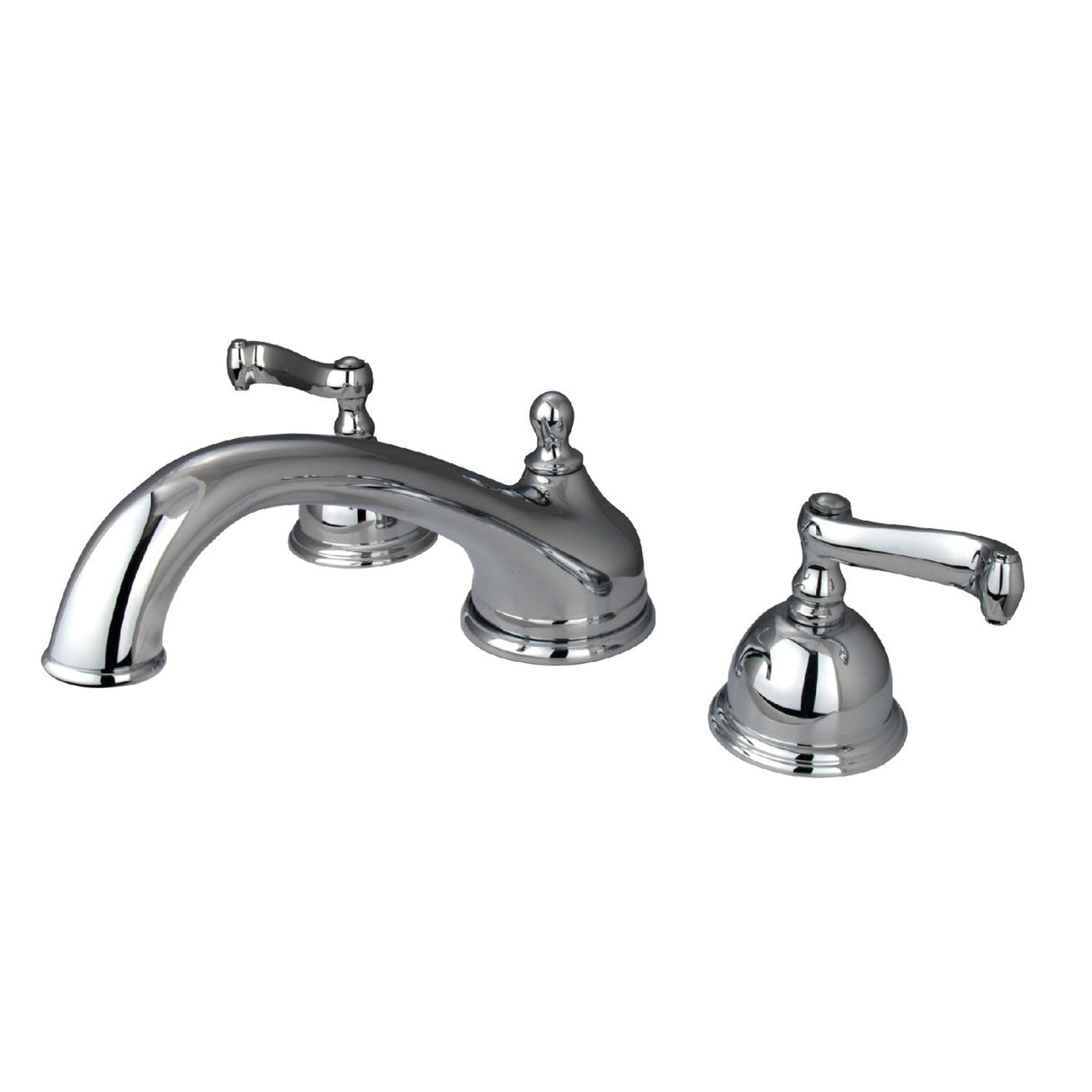 KS3351FL Two-Handle 3-Hole Deck Mount Roman Tub Faucet, Polished Chrome