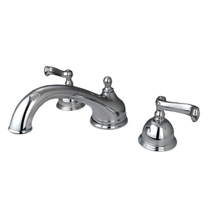 KS3351FL Two-Handle 3-Hole Deck Mount Roman Tub Faucet, Polished Chrome