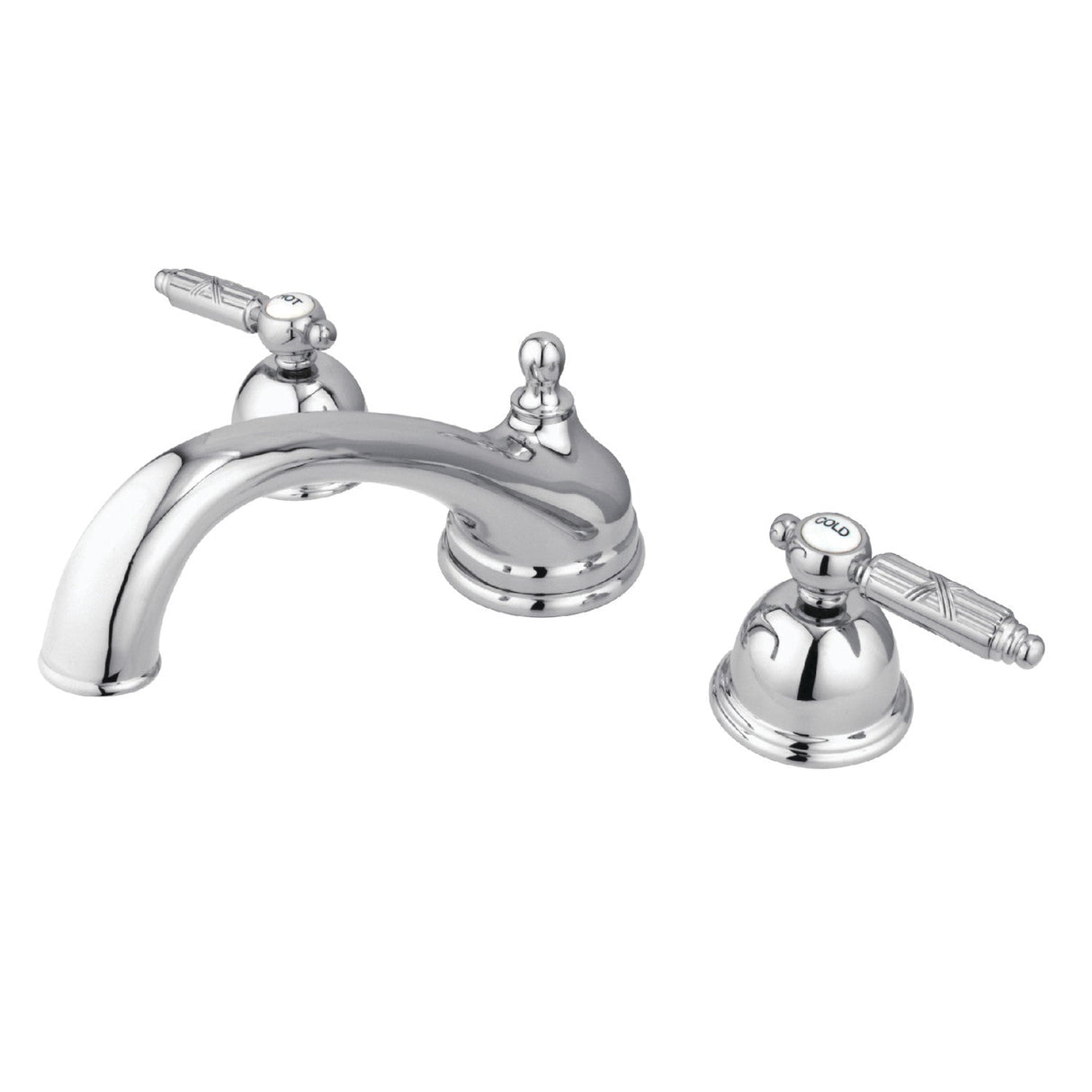 Georgian KS3351GL Two-Handle 3-Hole Deck Mount Roman Tub Faucet, Polished Chrome