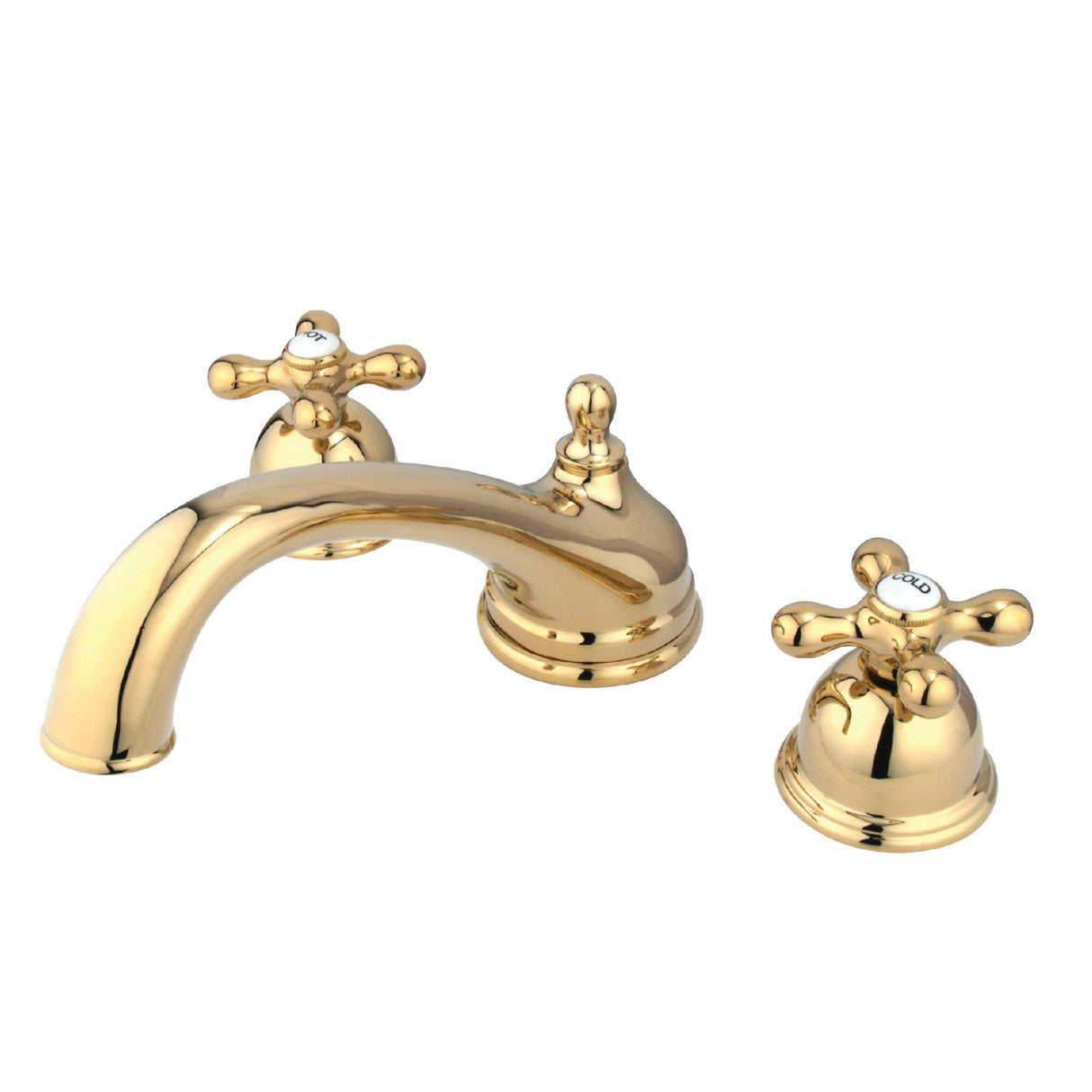 Vintage KS3352AX Two-Handle 3-Hole Deck Mount Roman Tub Faucet, Polished Brass