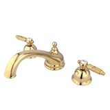 Georgian KS3352GL Two-Handle 3-Hole Deck Mount Roman Tub Faucet, Polished Brass