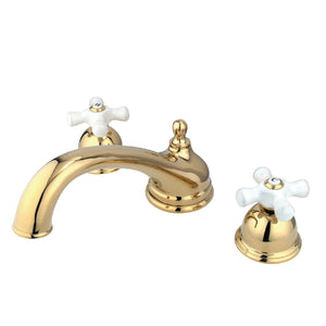 Vintage KS3352PX Two-Handle 3-Hole Deck Mount Roman Tub Faucet, Polished Brass