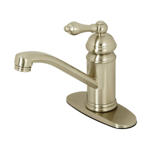 Vintage KS3408AL Single-Handle 1-Hole Deck Mount Bathroom Faucet with Push Pop-Up, Brushed Nickel
