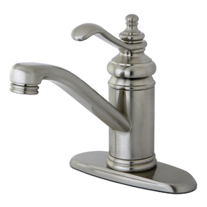 Templeton KS3408TL Single-Handle 1-Hole Deck Mount Bathroom Faucet with Push Pop-Up, Brushed Nickel