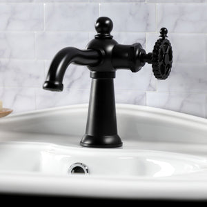 Fuller KS3540CG Single-Handle 1-Hole Deck Mount Bathroom Faucet with Push Pop-Up, Matte Black