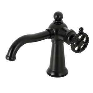 Fuller KS3540CG Single-Handle 1-Hole Deck Mount Bathroom Faucet with Push Pop-Up, Matte Black