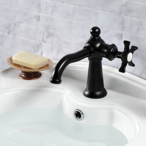 Hamilton KS3540NX Single-Handle 1-Hole Deck Mount Bathroom Faucet with Push Pop-Up, Matte Black