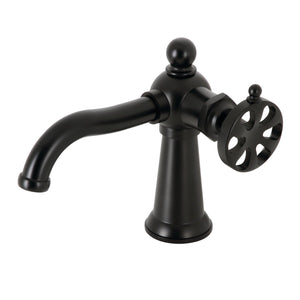 Belknap KS3540RX Single-Handle 1-Hole Deck Mount Bathroom Faucet with Push Pop-Up, Matte Black