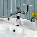Knight KS3541KL Single-Handle 1-Hole Deck Mount Bathroom Faucet with Push Pop-Up, Polished Chrome