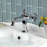 Belknap KS3541RX Single-Handle 1-Hole Deck Mount Bathroom Faucet with Push Pop-Up, Polished Chrome