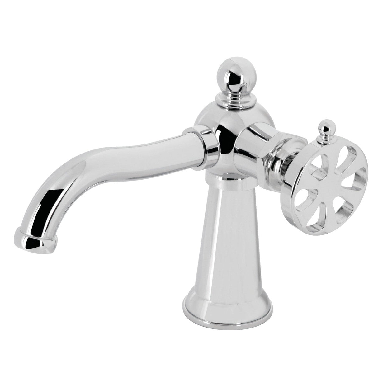 Belknap KS3541RX Single-Handle 1-Hole Deck Mount Bathroom Faucet with Push Pop-Up, Polished Chrome