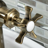 Hamilton KS3543NX Single-Handle 1-Hole Deck Mount Bathroom Faucet with Push Pop-Up, Antique Brass