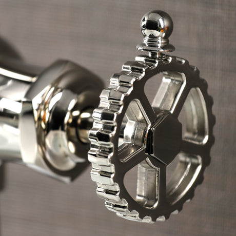 Fuller KS3546CG Single-Handle 1-Hole Deck Mount Bathroom Faucet with Push Pop-Up, Polished Nickel