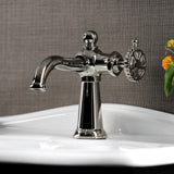 Fuller KS3546CG Single-Handle 1-Hole Deck Mount Bathroom Faucet with Push Pop-Up, Polished Nickel