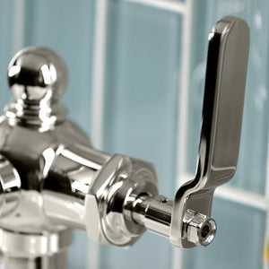 Knight KS3546KL Single-Handle 1-Hole Deck Mount Bathroom Faucet with Push Pop-Up, Polished Nickel