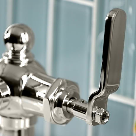 Knight KS3546KL Single-Handle 1-Hole Deck Mount Bathroom Faucet with Push Pop-Up, Polished Nickel