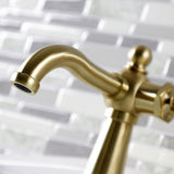 Belknap KS3547RX Single-Handle 1-Hole Deck Mount Bathroom Faucet with Push Pop-Up, Brushed Brass