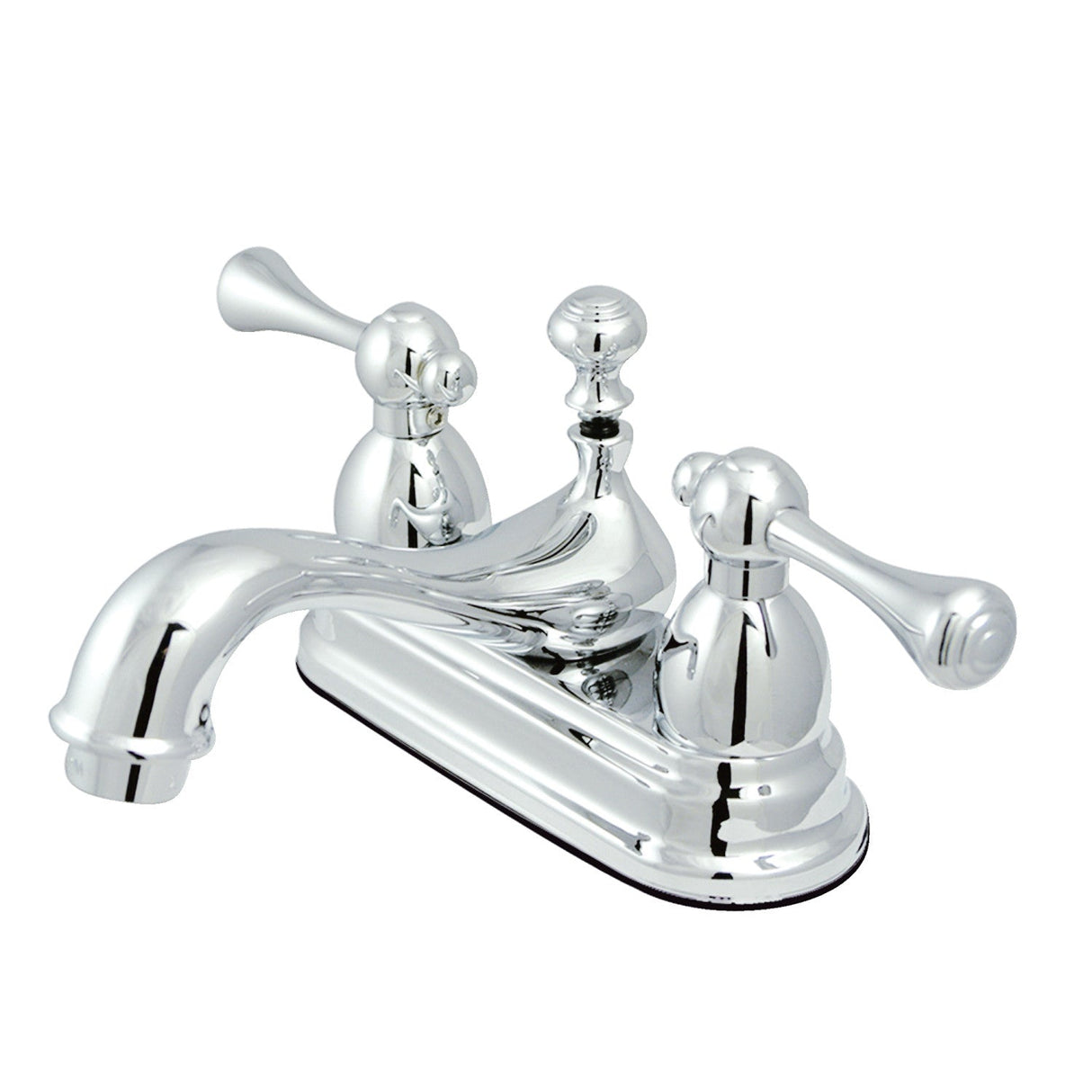 Vintage KS3601BL Two-Handle 3-Hole Deck Mount 4" Centerset Bathroom Faucet with Brass Pop-Up, Polished Chrome