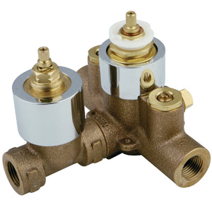 KS36310V Pressure Balanced Thermostatic Tub and Shower Valve with Volume Control, with Stops, Polished Chrome