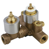 KS36380V Pressure Balanced Thermostatic Tub and Shower Valve with Volume Control, with Stops, Brushed Nickel