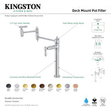 Heirloom KS3700BAL Single-Hole Deck Mount Pot Filler, Matte Black