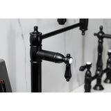 Heirloom KS3700BAL Single-Hole Deck Mount Pot Filler, Matte Black