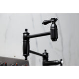 Heirloom KS3700BAL Single-Hole Deck Mount Pot Filler, Matte Black