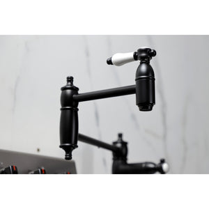 Bel-Air KS3700BPL Single-Hole Deck Mount Pot Filler, Matte Black