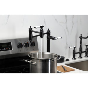 Bel-Air KS3700BPL Single-Hole Deck Mount Pot Filler, Matte Black