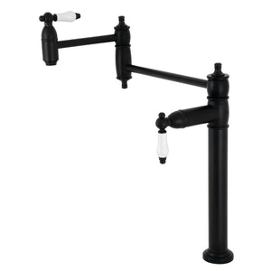 Restoration KS3700PL Single-Hole Deck Mount Pot Filler, Matte Black