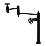 Belknap KS3700RX Two-Handle Deck Mount Pot Filler, Matte Black
