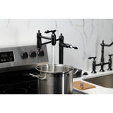 Tudor KS3700TAL Single-Hole Deck Mount Pot Filler, Matte Black