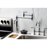 Restoration KS3701AL Single-Hole Deck Mount Pot Filler, Polished Chrome