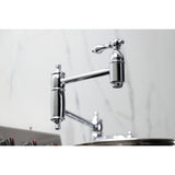 Restoration KS3701AL Single-Hole Deck Mount Pot Filler, Polished Chrome
