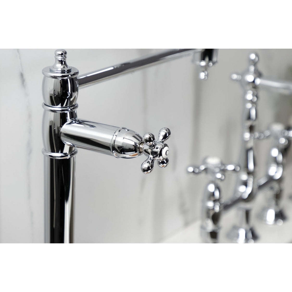 Restoration KS3701AX Single-Hole Deck Mount Pot Filler, Polished Chrome