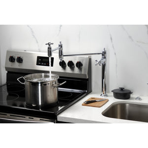 Restoration KS3701AX Single-Hole Deck Mount Pot Filler, Polished Chrome