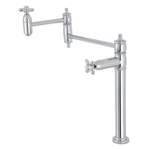 Restoration KS3701AX Single-Hole Deck Mount Pot Filler, Polished Chrome