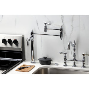 Heirloom KS3701BAL Single-Hole Deck Mount Pot Filler, Polished Chrome
