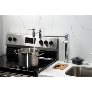 Bel-Air KS3701BPL Single-Hole Deck Mount Pot Filler, Polished Chrome